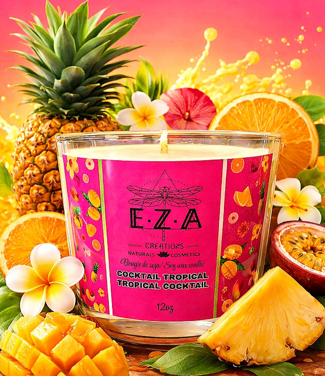 Bougie Cocktail Tropical •