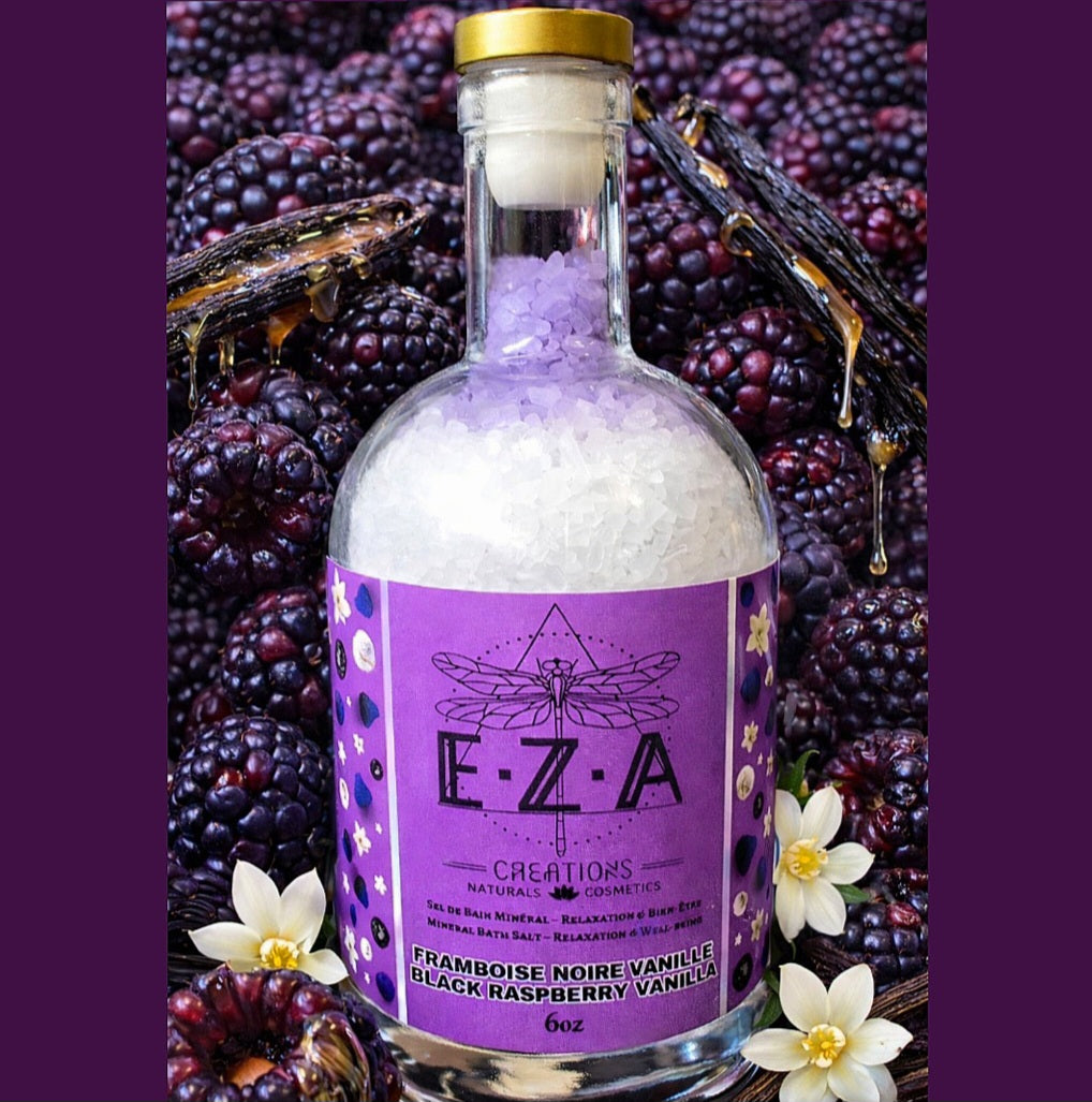 Sel de bain - Framboise noire & vanille 💜 •