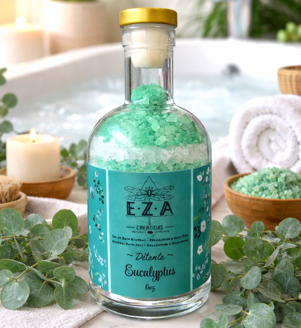 Sel de bain Détente & Bien-Être EUCALYPTUS 🍃 •