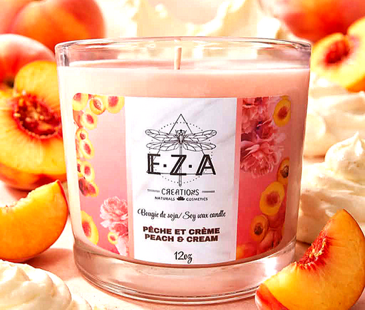 Pêche & Cream - Bougie 🍑 •