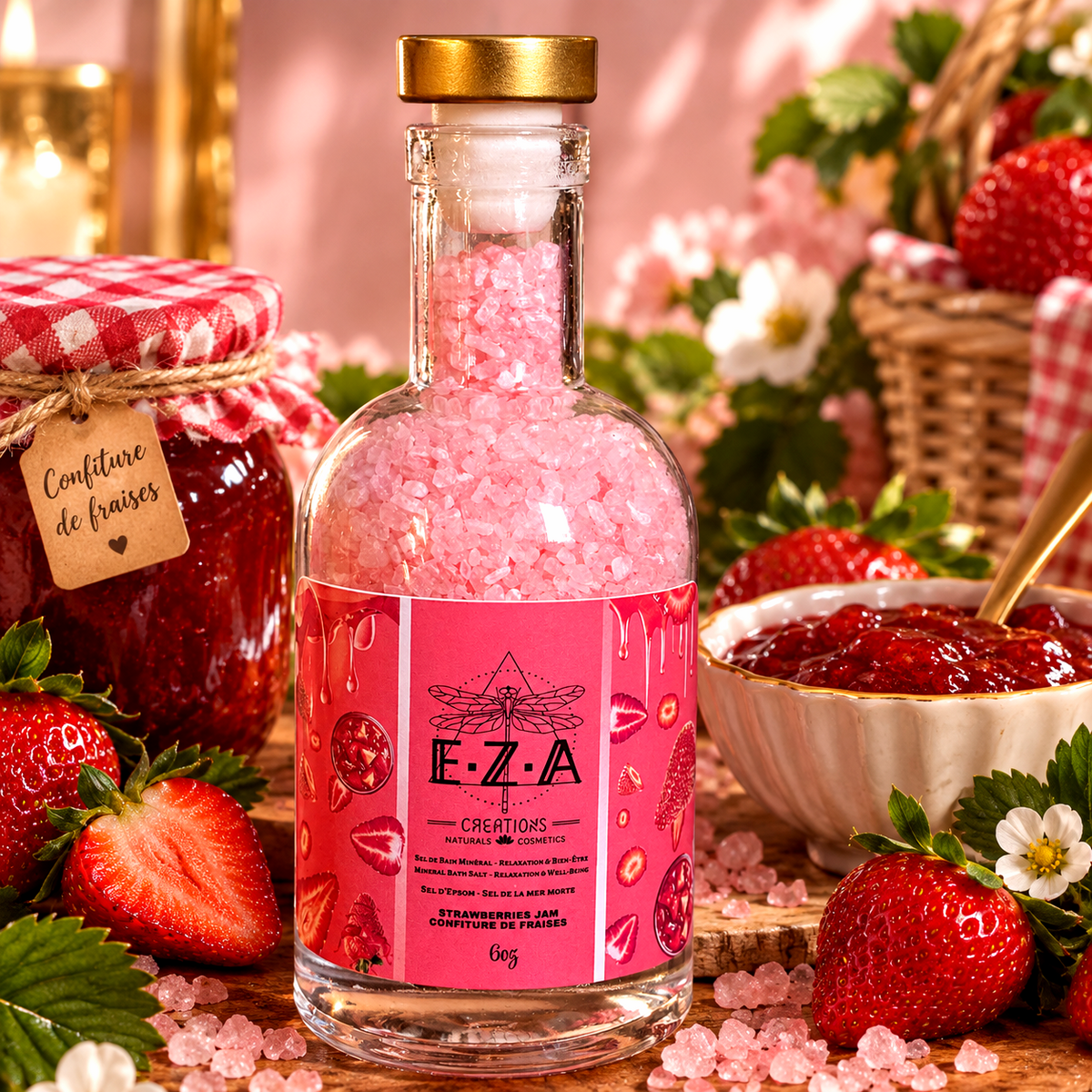 Sel de bain Confiture de fraises 🍓 •