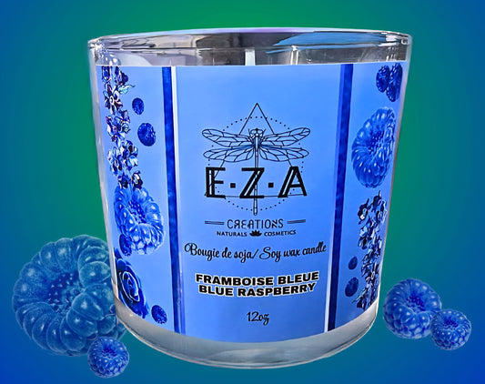 Bougie à la framboise bleue •