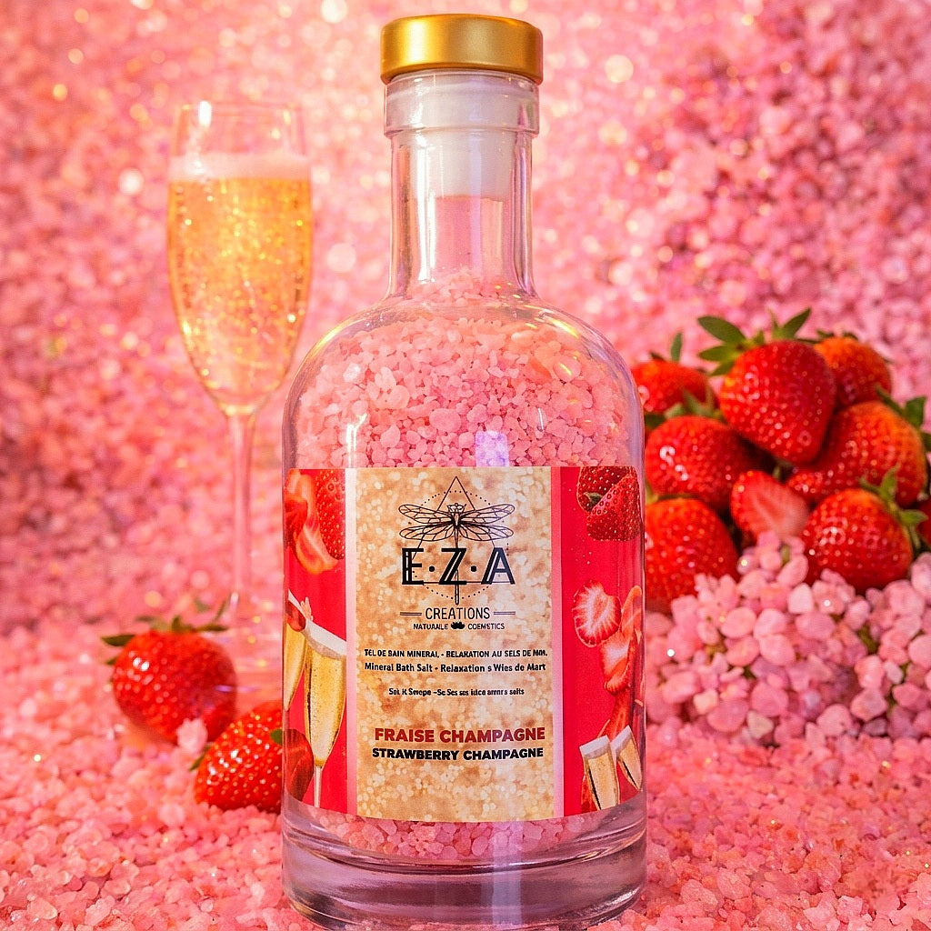 Fraises & Champagne sel de bain détente🍓🥂🍓 •