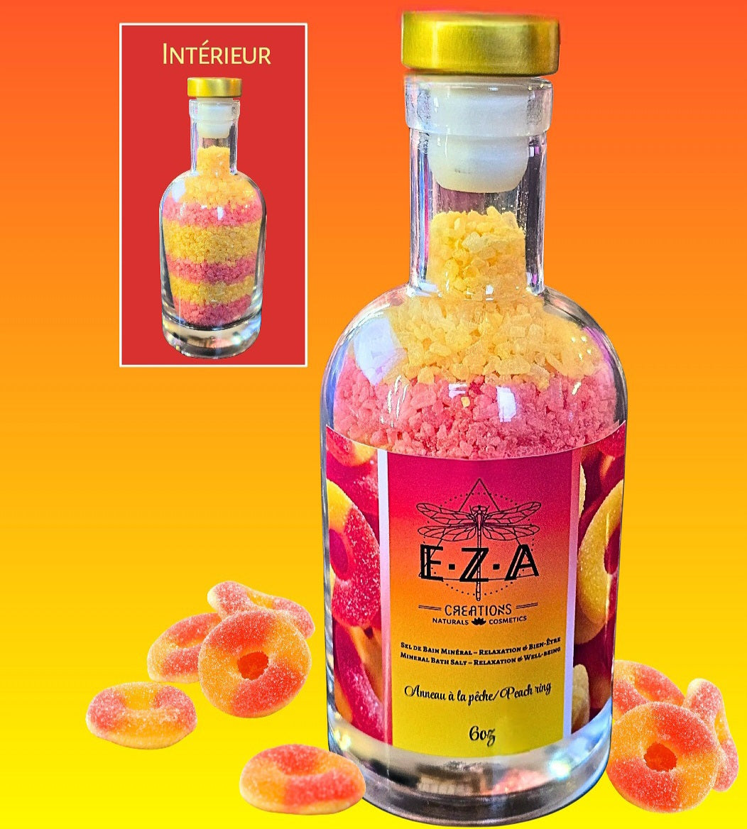 Sel de bain bonbon à la pêche •